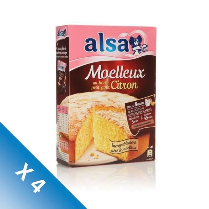Lot De 4 Alsa Gateaux Moelleux Citron 435 G Cdiscount Au Quotidien