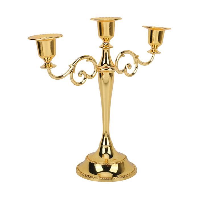 Coolty Bougeoir Vintage 5 Bras Doré - Chandelier Élégant Pour Dîner Et Décoration