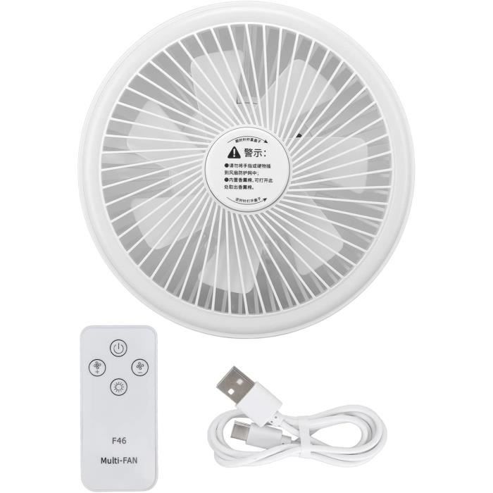 Ventilateur Portable Rechargeable Gemmac – 8000 MAh, 4 Vitesses, Veilleuse, Télécommande – Pour Chambre, Bureau, Extérieur