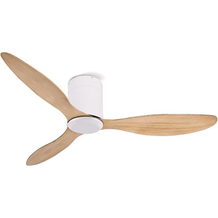 Lustre Avec Ventilateur Ventilateur Plafond LED Luyaim 75cm - 6 Vitesses Moteur DC Silencieux | Télécommande | 3 Tons Lumière Ventilateur Réversible été Hiver