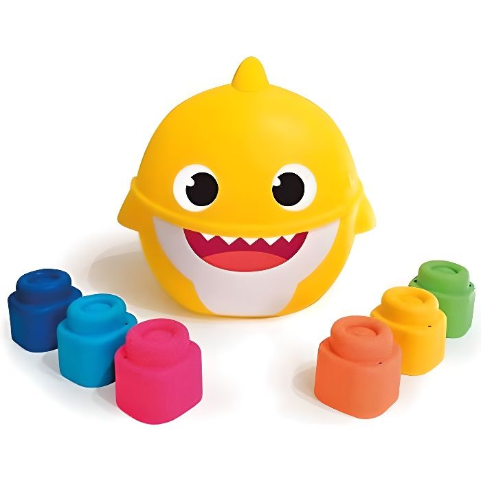 Clementoni - Soft Clemmy-Baby Shark - Set de Briques Souples fabriqué en Italie 10 Mois + 17427