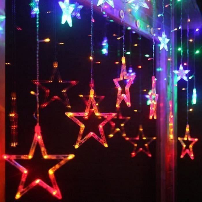 Guirlande Lumineuse étoiles LED - 138 LEDs, 12 Motifs, 8 Modes, 3,5 X 1 M, IP44, Pour Noël Intérieur/extérieur - 4