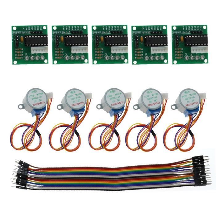 Moteur Pas à Pas 5V Avec Carte Pilote ULN2003 - Angle 5.625°/64 - Compatible Arduino, AVR, ARM - Pour Robots Et CNC - 14