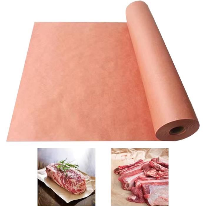 Acasimo Original Pink Butcher Paper 25m Roll BBQ Kraft Paper Width 61cm Food Grade Packaging Perfect for Smoked Beef from the Grill