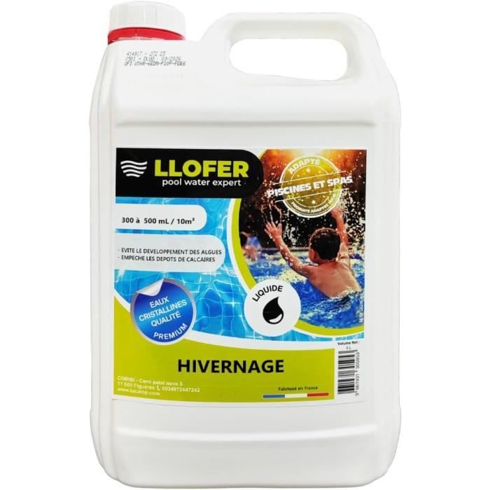 GRE 76051 Hivernage Piscine 5L - Traitement Hivernage Pour Éviter Algues Et Calcaire