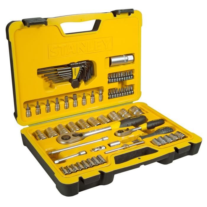 Stanley Jeu de Douilles 14 & 12 75pcs chrome satiné Stanley 3253560739270 - vue 2