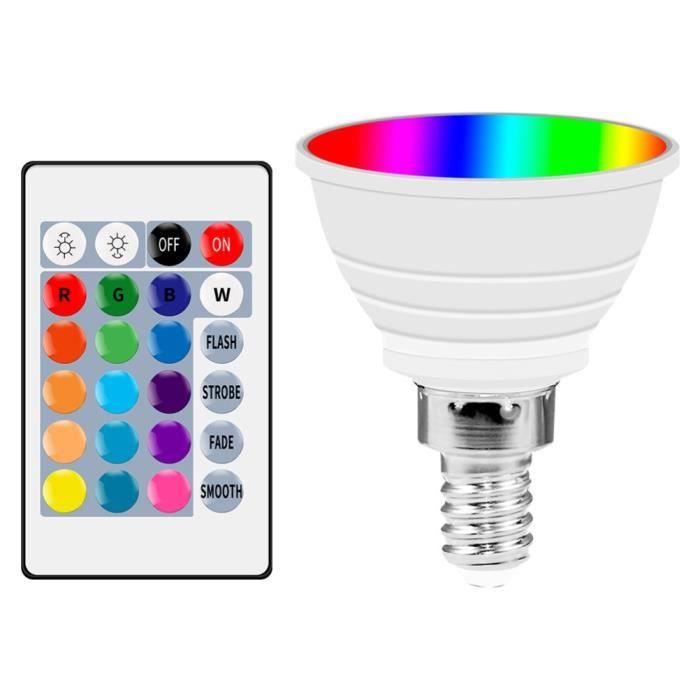 Ampoule LED Intelligente E14 RVB 40W 450 LM 16 Couleur Smart Spotlight Bulb