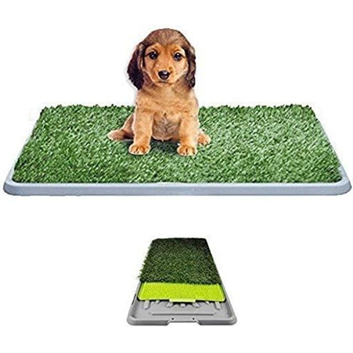 Comparer les prix de Chiens Toilette Portables tapis absorbant anti-odeurs,Litière dans gazon synthétique pour Animaux Domestiques Chiots faire pipi
