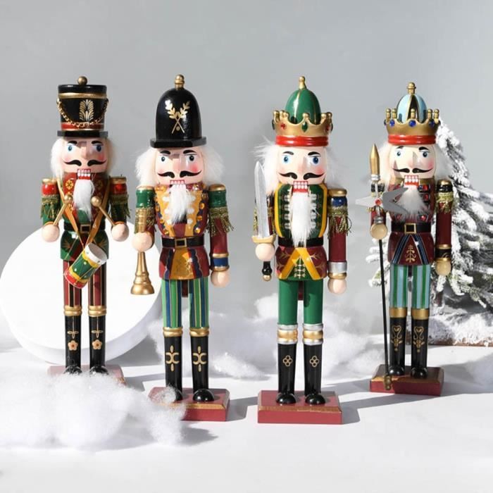 9 Décorations De Noël En Bois Soldat Casse-Noisette - Pendentifs Colorés Pour Sapin Ou Maison | Ambiance Festive - 6