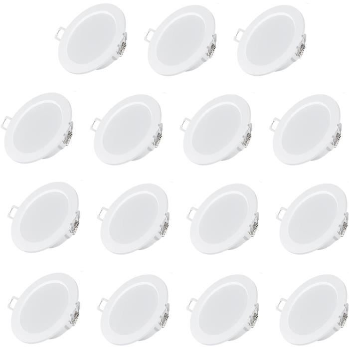 Lot De 10 Spots LED Encastrables Eande - 5W, 450LM, Blanc Chaud 4000K, IP44 - Pour Cuisine Et Salle De Bain