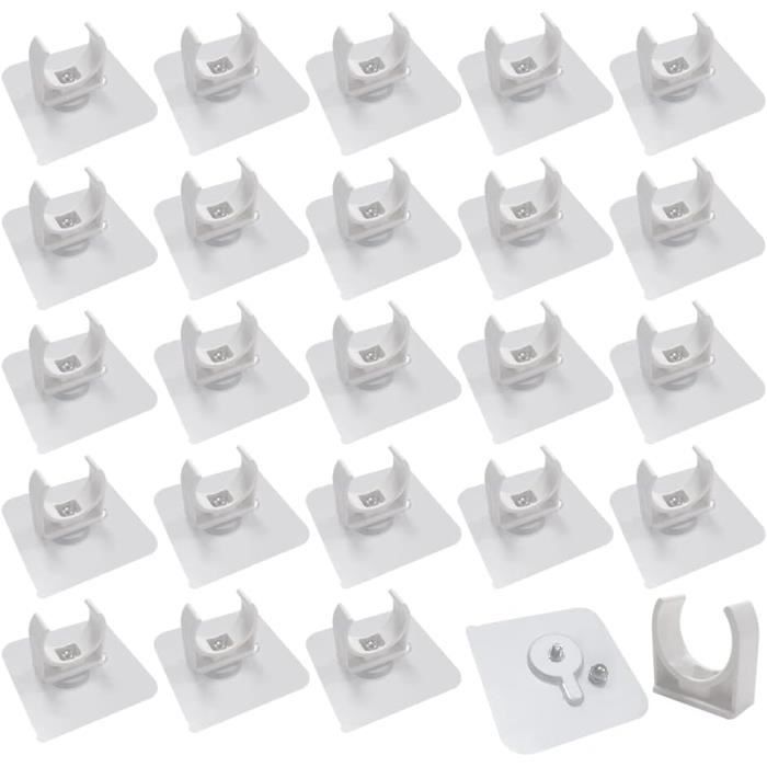 Lot De 16 Colliers Durite Auto-adhésifs 40mm - Clips Tuyau PVC Type U Pour Fixation Robuste