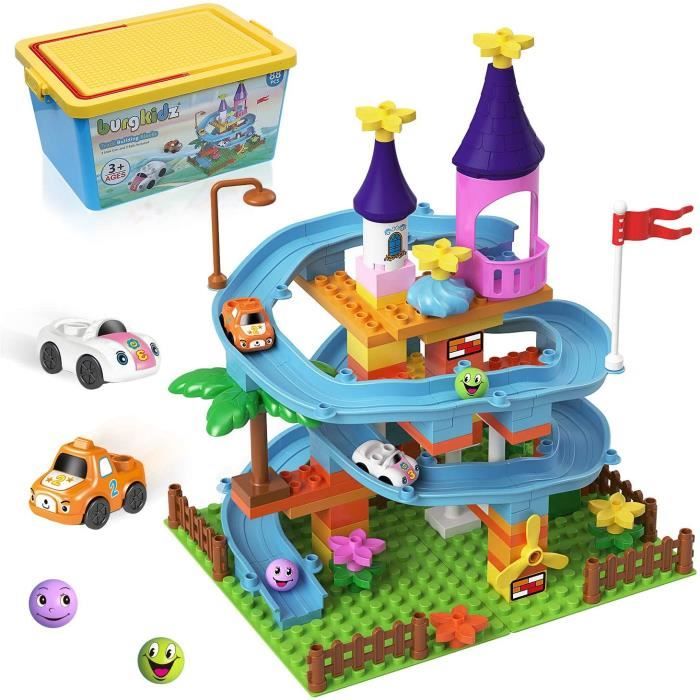 Circuit Voiture 222 Pièces LICHENGTAI - Piste Flexible + Véhicules Construction - Jeu Éducatif Enfant