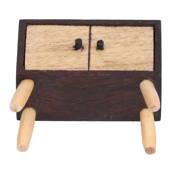 7 ÉLÉMENTS SET Jouet en Bois Meuble Vintage - Maison de Poupée - Style