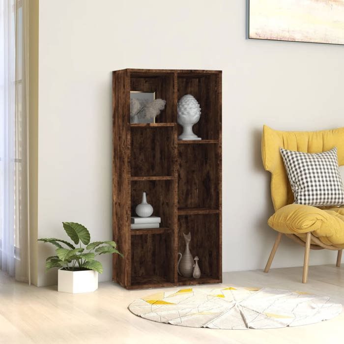 vidaXL Armoire à livres Chêne fumé 50x25x106 cm 815444