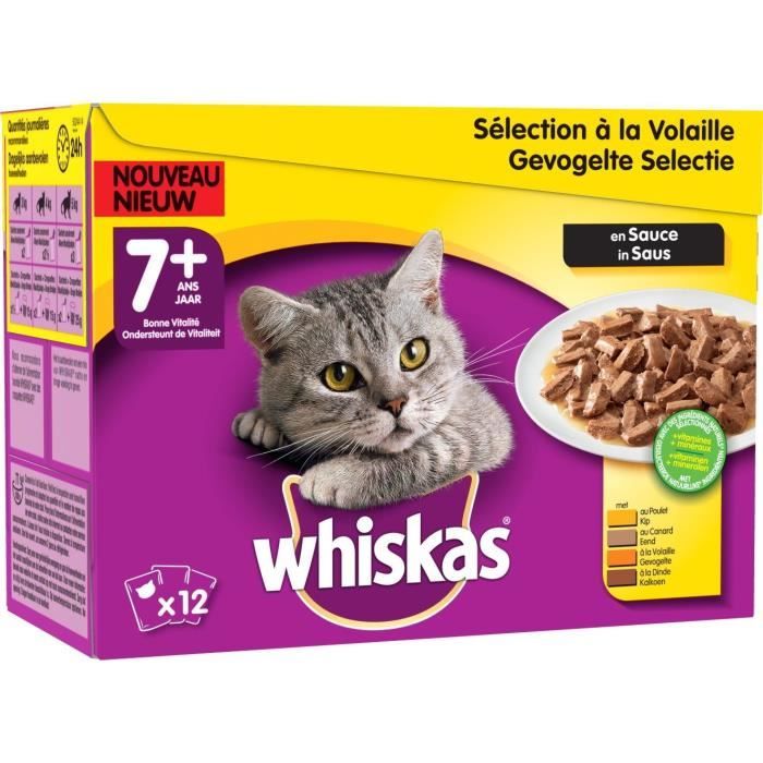 Whiskas Patee Aux Volailles Pour Chat 12 Boites De 100g Cdiscount Animalerie