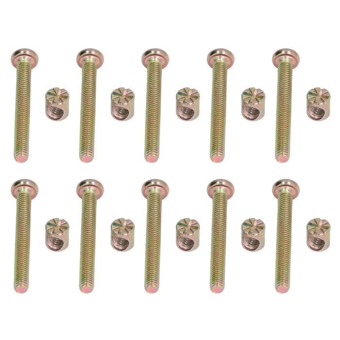 Kit De Vis Pour Lit Bébé - 50 Vis M6 En Acier Inoxydable, Tailles 40 à 80mm, Pour Montage Berceau Table Chaise