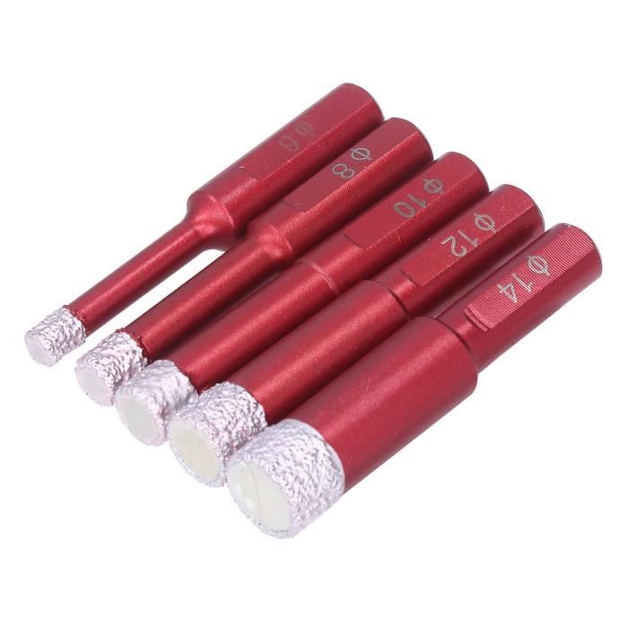 BGTEC Carottier Diamant Sec, Scie Cloche Brasée Sous Vide Avec Tige Triangulaire Pour Porcelaine BGTEC Carottier Diamant Sec, Scie Cloche Brasée Sous Vide Avec Tige Triangulaire Pour Porcelaine