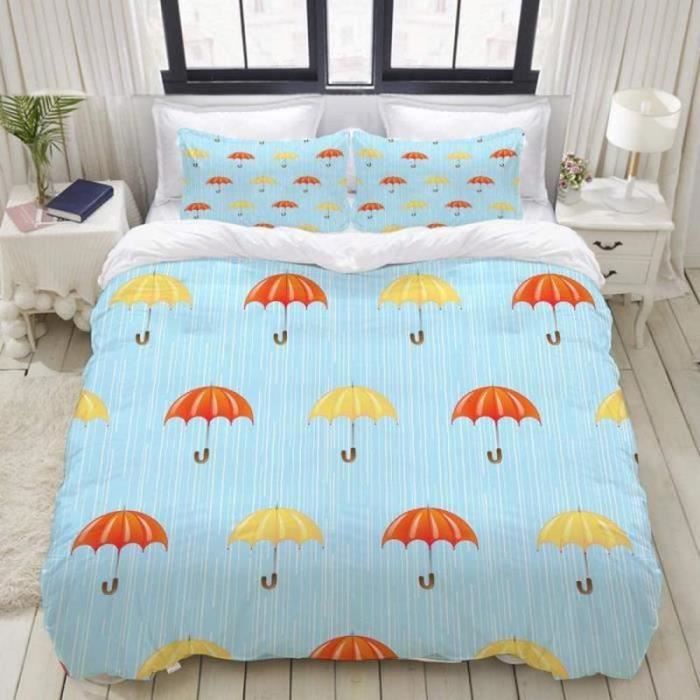 FLY30757-Housse de Couette-Poissons de Dessin animé Famille