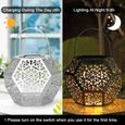 Lanterne Solaire LED Exterieur  Lampe Solaire de Jardin   Décorative Forme de Diamant pour Jardin Patio Pelouse Couloir Allée - Arge-1