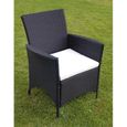 Qualité luxe© | Mobilier à dîner de jardin & Ensemble de 1 table avec 8 chaises & et coussins Résine tressée Noir |487498-1