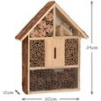 CKB LTD Hôtel Insecte en Bois naturel pour abeilles Coccinelle Papillon abri nid jardin habitat extérieur maison extérieur 30x10 x39-1