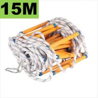 Échelle De Corde 5M Avec 2 Crochets - Échelle De Secours Incendie Ignifuge Charge 200kg Pour Adultes Et Enfants