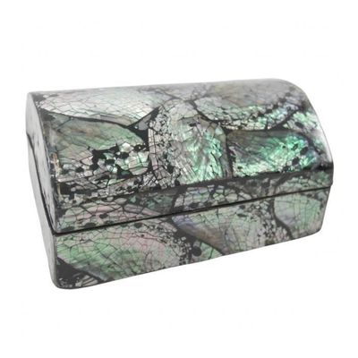 Petite Boîte à Bijoux En Bois Marqueterie Nacre – Coffret Vintage, Occasion