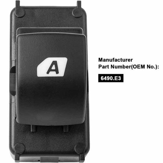 Interrupteur Lève-Vitre Électrique Pour Berlingo Partner - 6490.HQ / 6490.E3