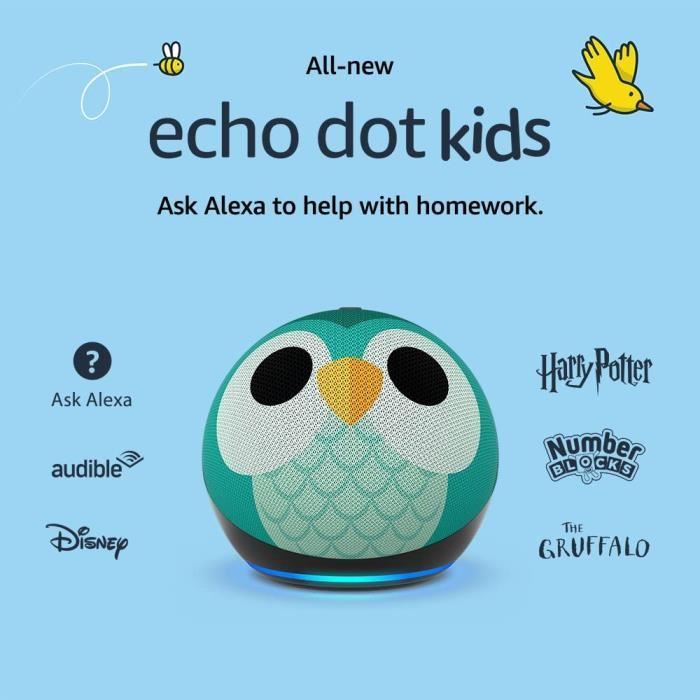 Tout nouveau Echo Dot (5e génération, version 2022) Enfants, Conçu pour  les enfants, avec contrôle parental