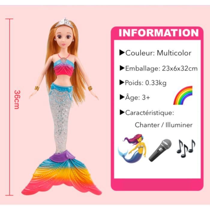 Sirene barbie sale couleur et lumiere