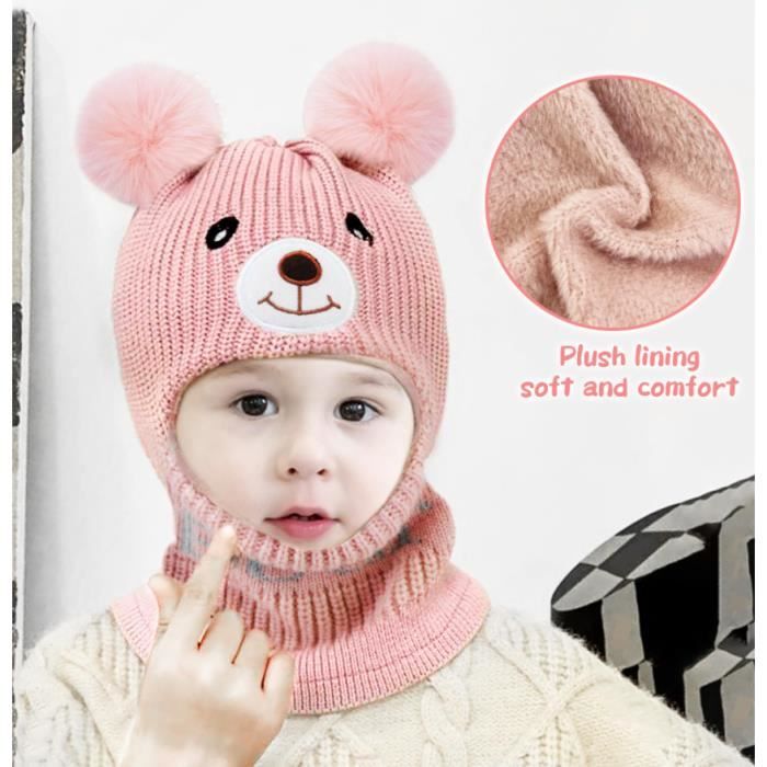 Chapeau Bonnet Enfant Hiver Bébé, Cagoule Bébé Fille Garçon