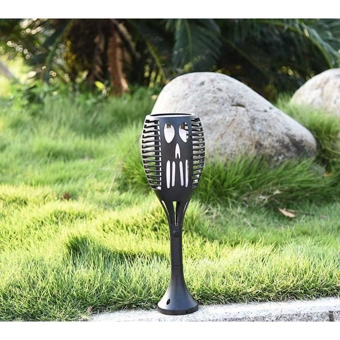 Lampe À Flamme Scintillante Solaire Étanche Extérieure 96Led Lampe De ...