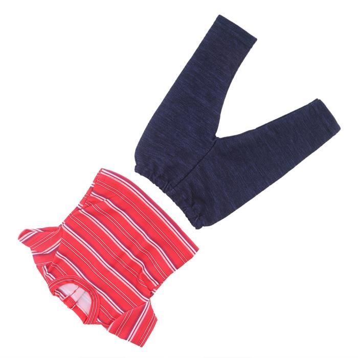 Vêtements de poupée pour poupées de 35 à 43 cm, avec haut, pantalon, gilet, chapeau, sac à dos, chaussettes de canard jaune, vêtements de poupée pour nouveau-né 14-17 pouces pour garçons et