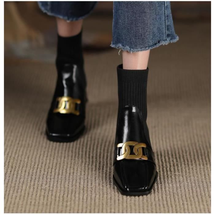 Bottines femme bout carré deals