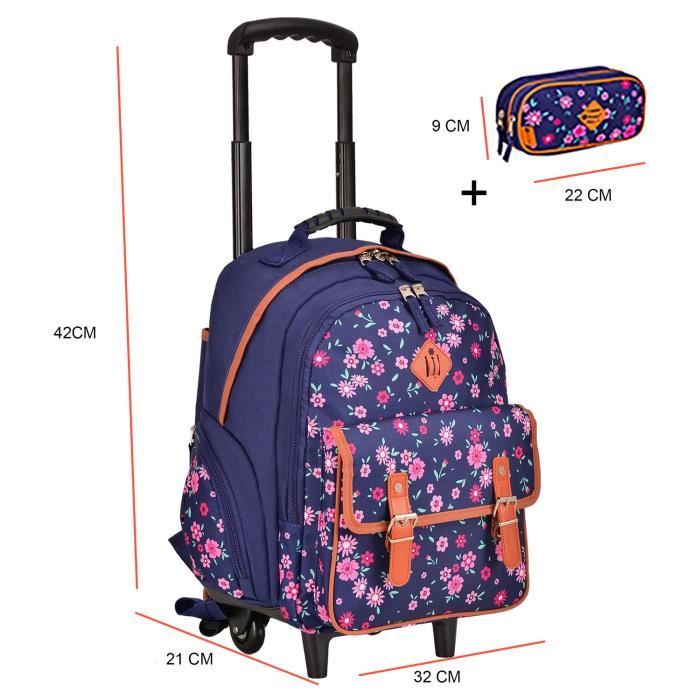 Cartable à roulettes SNOWBALL 42 cm Polyester 900D Pour