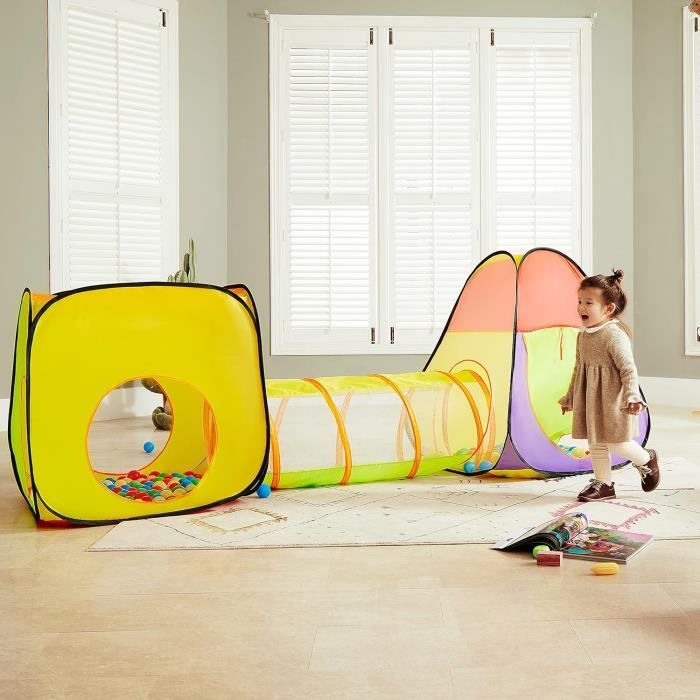 Piscine à Balles Pop Up Yolispa Avec Panier Basketball - Tente Jeu Enfants Pliable Intérieur Extérieur
