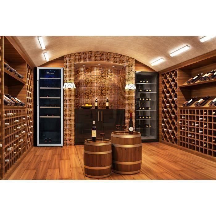 TRIOMPH TKV168VDX Cave à vin de vieillissement 168 bouteilles Porte