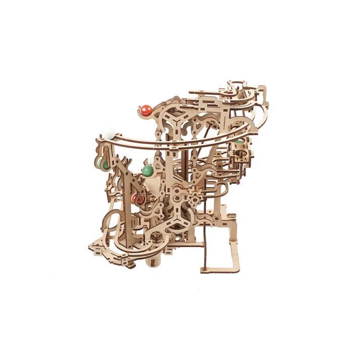 UGEARS 70170 Piste De Billes Mécanique 3D - Puzzle Bois 315 Pièces, Stufenwinde