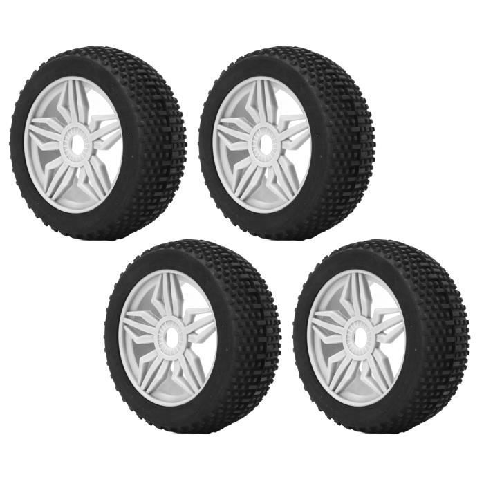 Lot De 4 Pneus RC 66x46x26 Mm – Compatibles TAMIYA, HSP, HPI, KYOSHO, WL – 1/10 – Tout Terrain