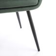 Chaise de salle à manger - Mica Decorations - Chloe - Vert foncé - Métal - Polyester - Contemporain - Design-2