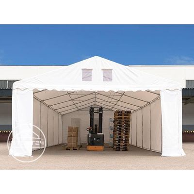 Tente de stockage 6x8 m, PVC blanc (7695BL)