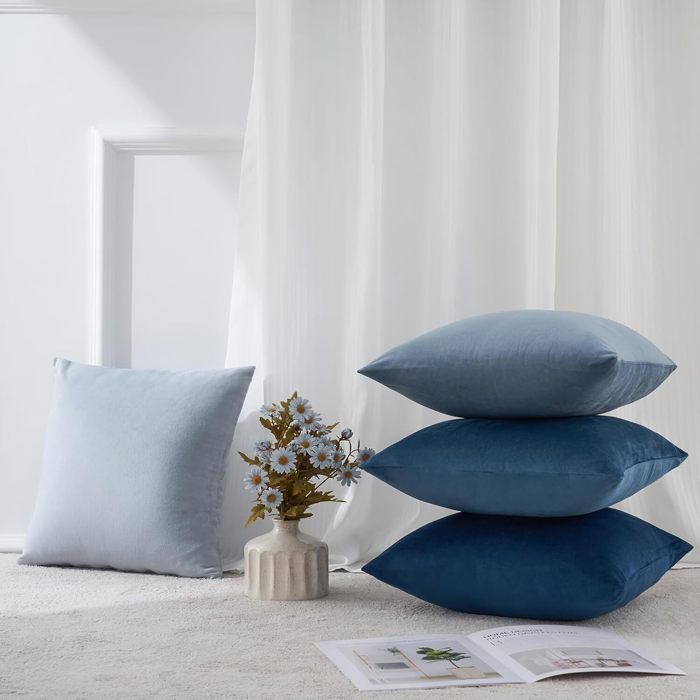 Lot 2 housses de coussin 45×45 NEUVES – canapé, salon, chambre – cosy & petit prix - Décoration