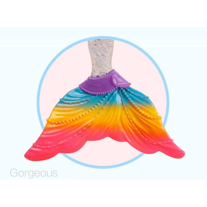Barbie Poup e Sir ne Arc en ciel Blonde Couleurs et Lumi res Jouet