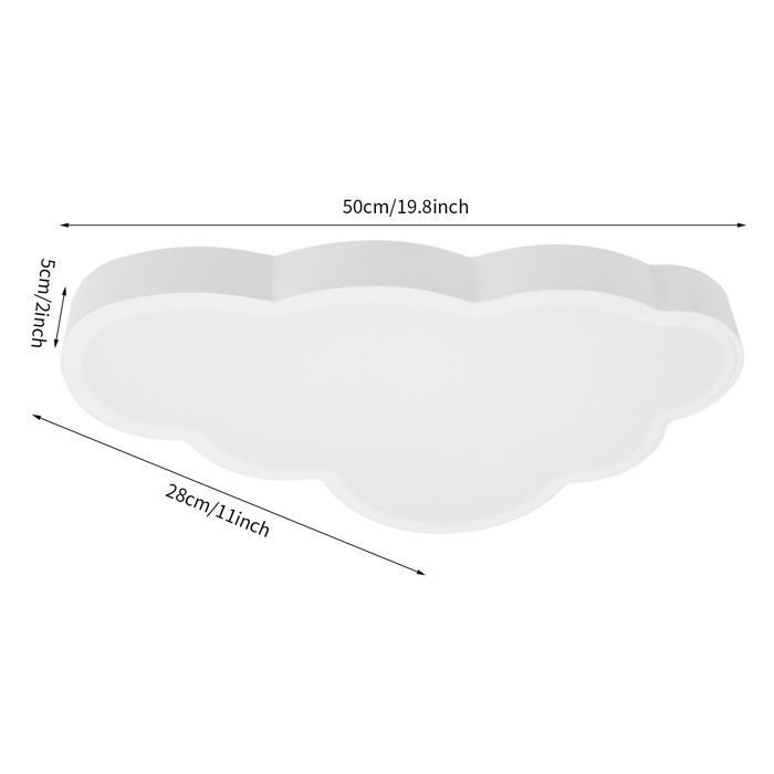 Plafonnier Lustre Nuage LED 21W - 3 Températures De Couleur (blanc, Neutre, Chaud) - Décoration Chambre Enfant, Salon - Diamètre 30cm