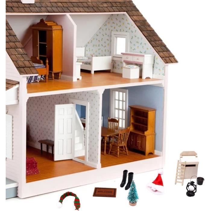 Accessoires Miniature Cuisine Maison De Poupée – 11 Pièces – Nourriture & Réfrigérateur – 1/12 – Cadeau Enfant