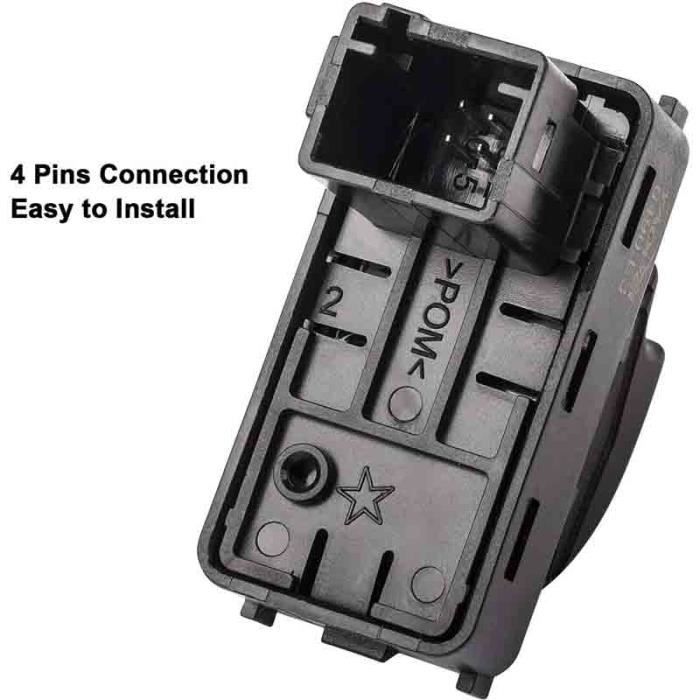 Bouton Lève-vitre Pour Peugeot Bipper, Citroën Nemo, Fiat Doblo, Etc. - Compatible Référence 6490.G8