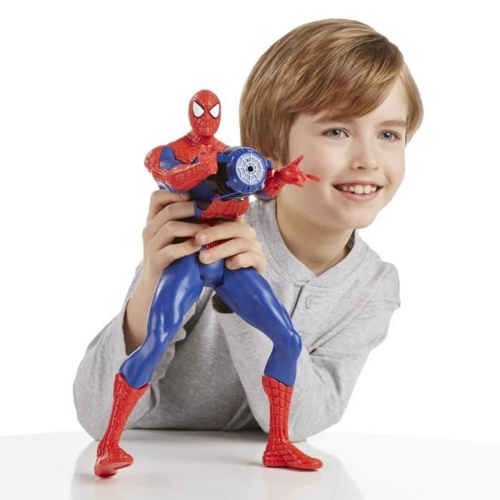 Spider-Man - Spider-Man Titan Puissance Avec Moto (Figurine 30 CM  Electronique Avec Moto) - Cdiscount Jeux - Jouets