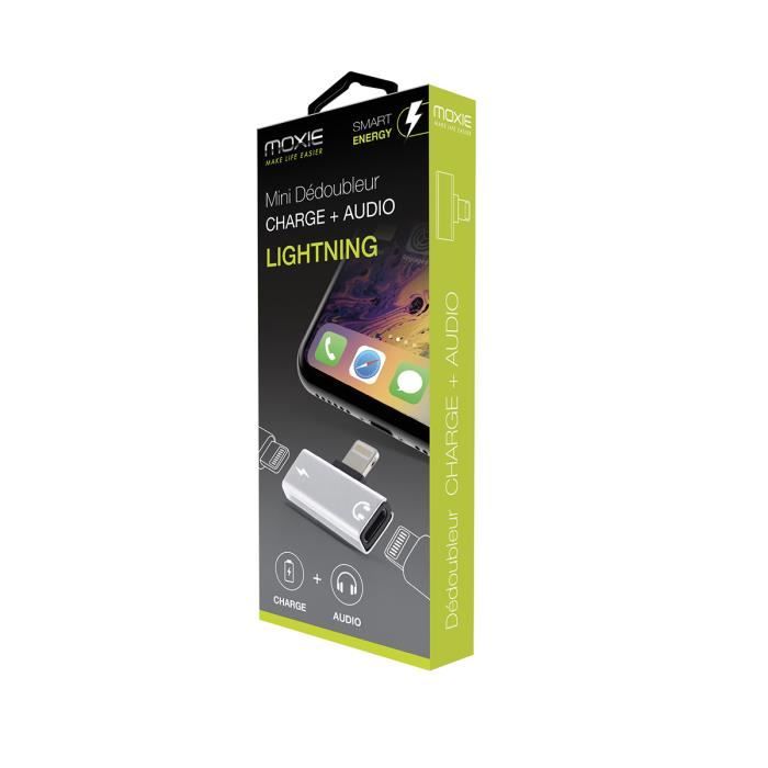 Cable Double Adaptateur charge Lightning Audio prise jack 3.5mm Argent  chargeur pour iPhone X - Marque Yuan Yuan - Cdiscount Informatique