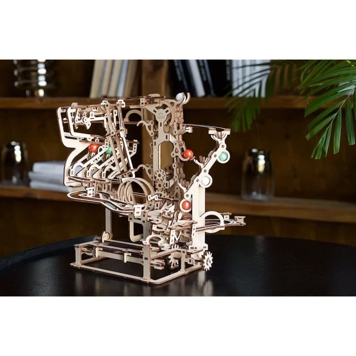 Circuit De Billes 3D ROBOTIME - Maquette Bois Mécanique Avec Moteur Électrique | Spaceport Marble Run