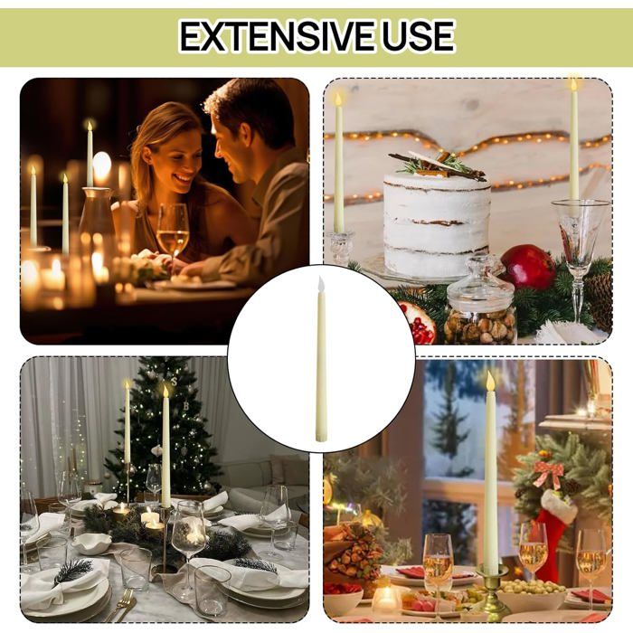 Flintronic Bougies à LED, 12PCS Mini Bougies Fausses